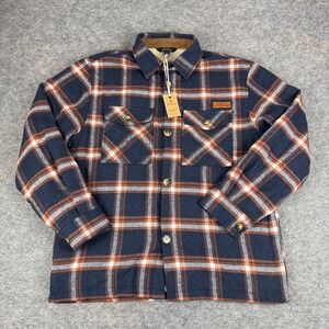 Simply Southern Sherpa Shacket Jacket Plaid Mens Small S